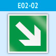 Знак E02-02 «Направляющая стрелка под углом 45°» (пластик, 200х200 мм)